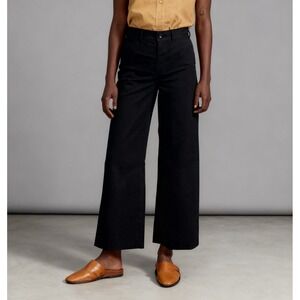 Everlane Cropped Wide Regular Black Jean Pants size 2